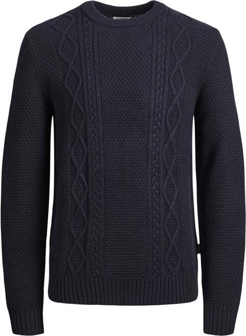 JJ-REBEL Jrebjosh Knit Crew Neck Mand Blå Sweaters Regular Fit Str XL - hos Magasin