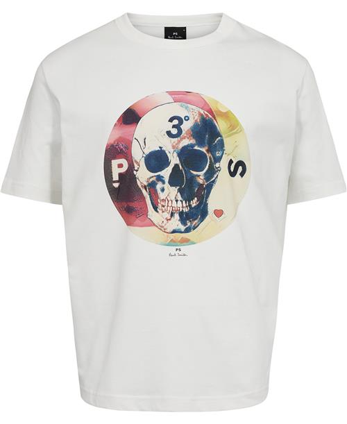 PS Paul Smith Mens SS Tshirt Skull Mand 121 Kortærmede T-shirts Str XL - Bomuld hos Magasin