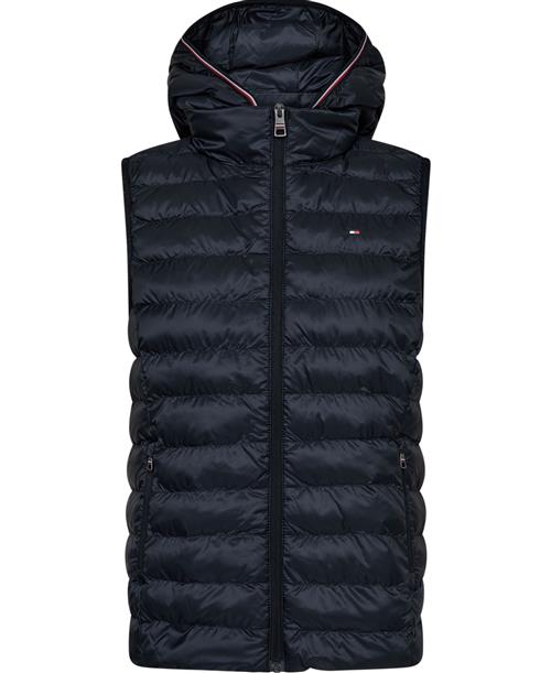 Tommy Hilfiger LW Padded Global Stripe Vest Kvinde Desert Sky Veste Str XS - hos Magasin