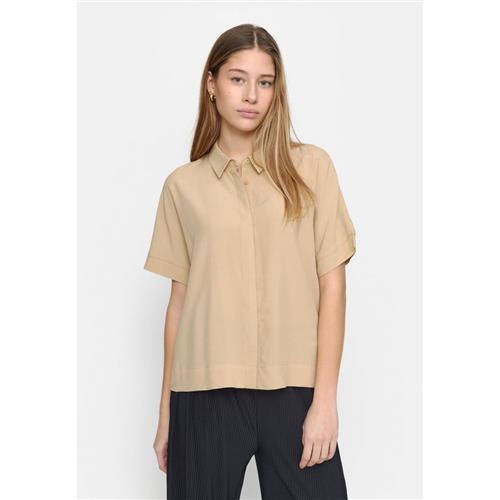 Soft Rebels Srfreedom SS Shirt Kvinde Safari Kortærmede Skjorter Loose Fit Str XL - hos Magasin