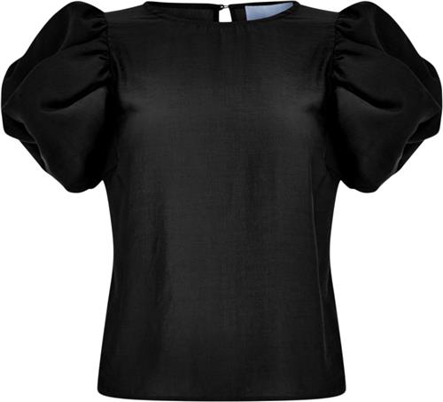 Minus Msbaya Short Sleeve Blouse Kvinde Black Kortærmede Bluser Str 46 - hos Magasin