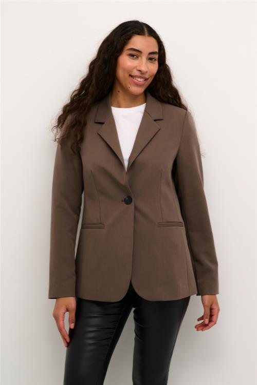 Kaffe Kasakura Blazer Kvinde Major Brown Blazere Tight Fit Str 42 - hos Magasin