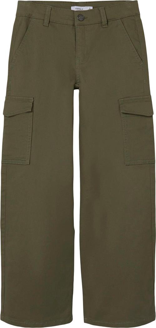 Name It Nkfrose Wide Twill Cargo 8108ba NO Str 152 - Grøn Bukser hos Magasin