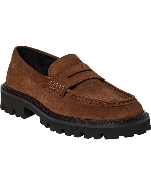 BOSS Julyo_Loaf_sd Mand Open Brown Loafers Str 41 - hos Magasin