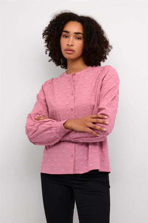 Kaffe Kaenya Blouse Kvinde Mesa Rose Langærmede Bluser Str 46 - hos Magasin