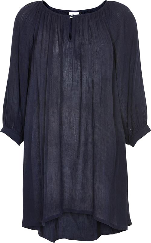 Kaffe Amber Tunic Kvinde Midnight Marine Tunikaer Regular Fit Str 44 - hos Magasin