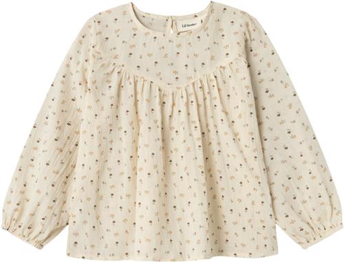 Se Lil' Atelier Nmfnoanna LS Loose Shirt LIL Str 92 - Birch Bluser hos Magasin ved Magasin