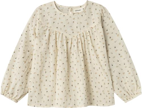 Lil' Atelier Nmfnoanna LS Loose Shirt LIL Str 104 - Birch Bluser hos Magasin