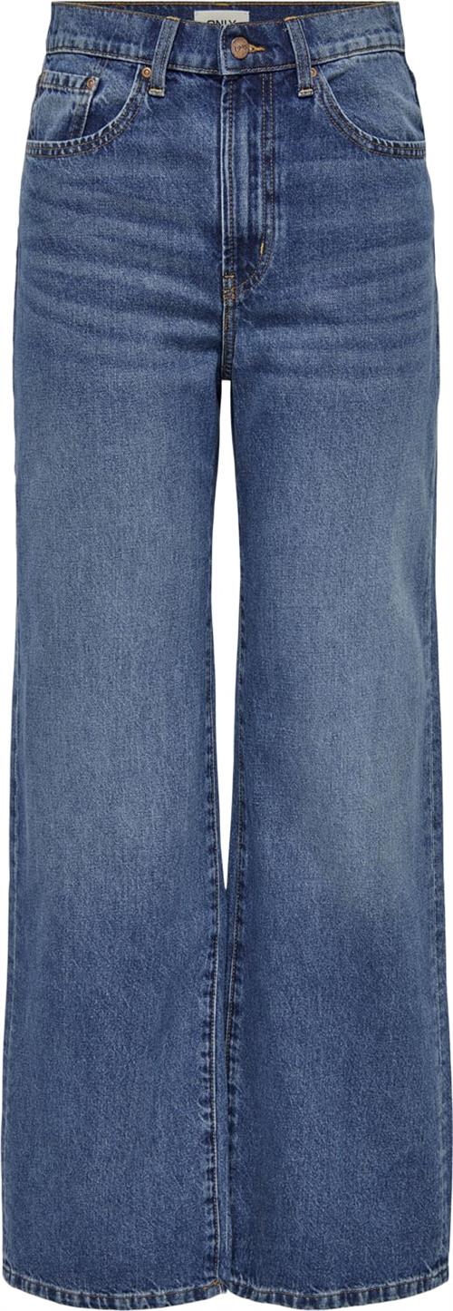 ONLY Onlhope EX HW Wide DNM Add465 Noos Kvinde Blå Wide Jeans Str "28/""34" - hos Magasin