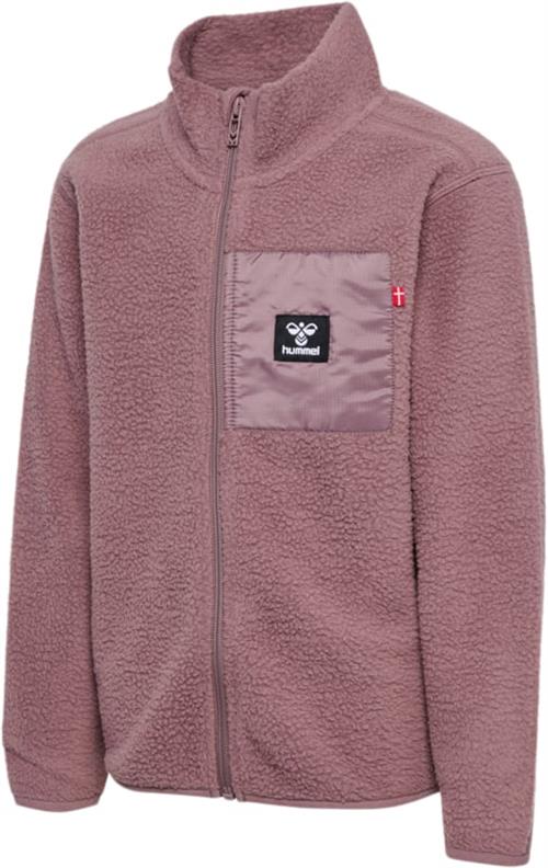 Se Hummel Hmlatlas Fleece ZIP Jacket Str 8 år / 128 cm - Twilight Mauve Fleece hos Magasin ved Magasin