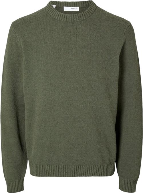 Selected Homme Slhloop LS Knit Crew Neck Mand Forest Night Sweaters Str XL - hos Magasin