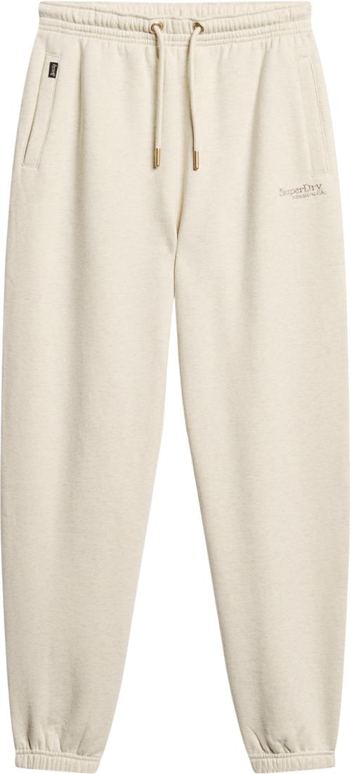 Superdry Essential Logo Cuff Jogger Kvinde Light Oat Marl Bukser Str XXL - hos Magasin