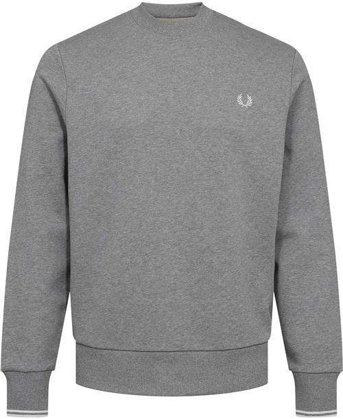 Fred Perry M7535 Mand Steel Marl Sweatshirts Str L - hos Magasin