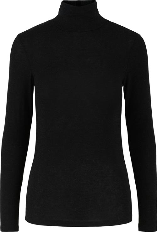 YAS Yaswoola LS High Neck TOP Noos Kvinde Sort Toppe Str XS - hos Magasin