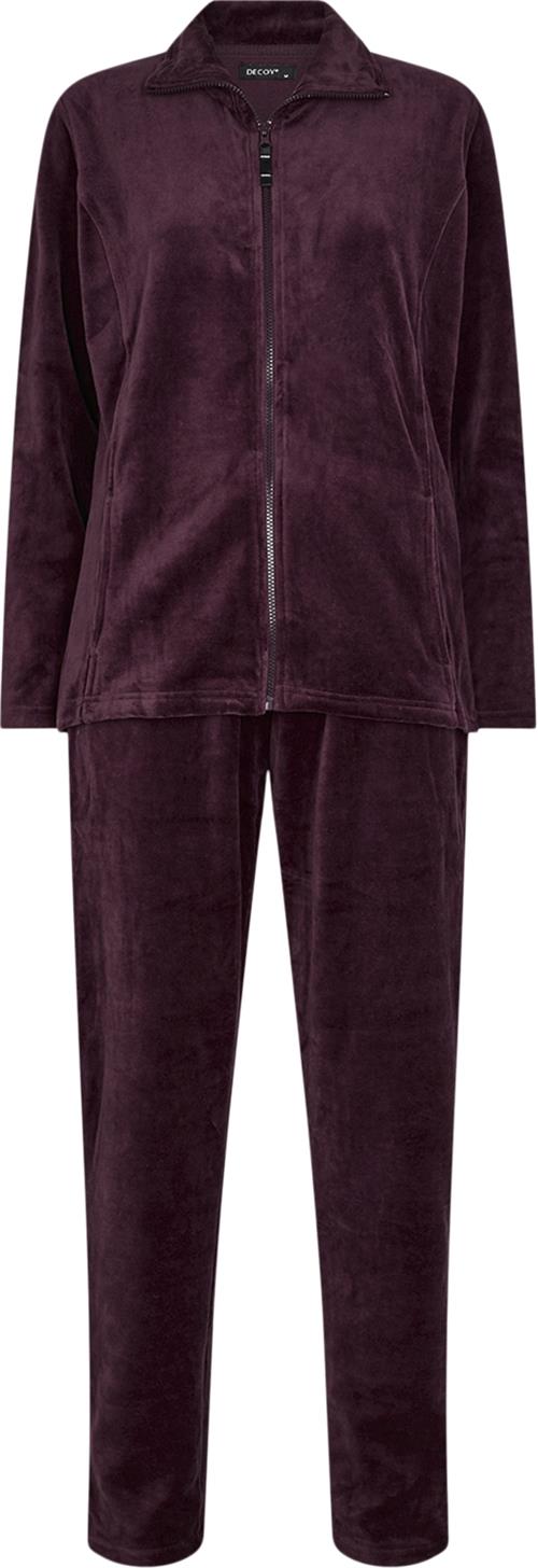 Decoy Decoy Velour Homewear set Pyjamassæt Str XXL - hos Magasin