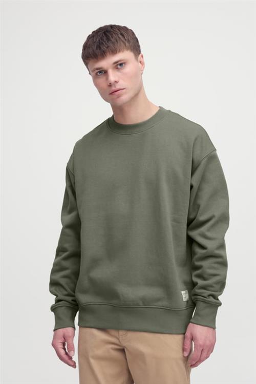 !Solid Sdlenz Crew SW Sweatshirt21104222 Mand Dusty Olive Sweatshirts Regular Fit Str XL - hos Magasin