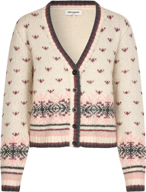 Lollys Laundry Ninall Cardigan Knit LS Kvinde Creme Cardigans Str S - hos Magasin