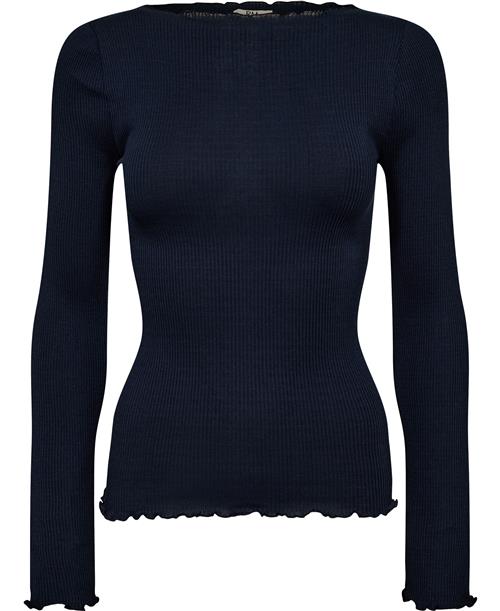 RM by Rosemunde Rmwbalta Modal LS Boatneck Blouse Kvinde Blå Kortærmede T-shirts Str S - Bomuld hos Magasin