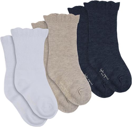 Se Konges Sløjd 3 Pack Frill Socks Str 19-21 - S00045 Strømper Bomuld hos Magasin ved Magasin