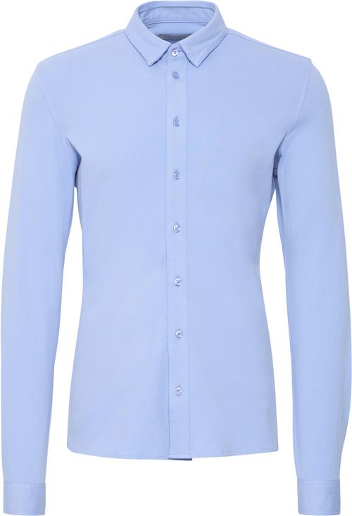 Se Casual Friday Cfarthur LS BU Jersey Piquet Shirt Kvinde Bel Air Blue Skjorter Slim Fit Str S - hos Magasin ved Magasin