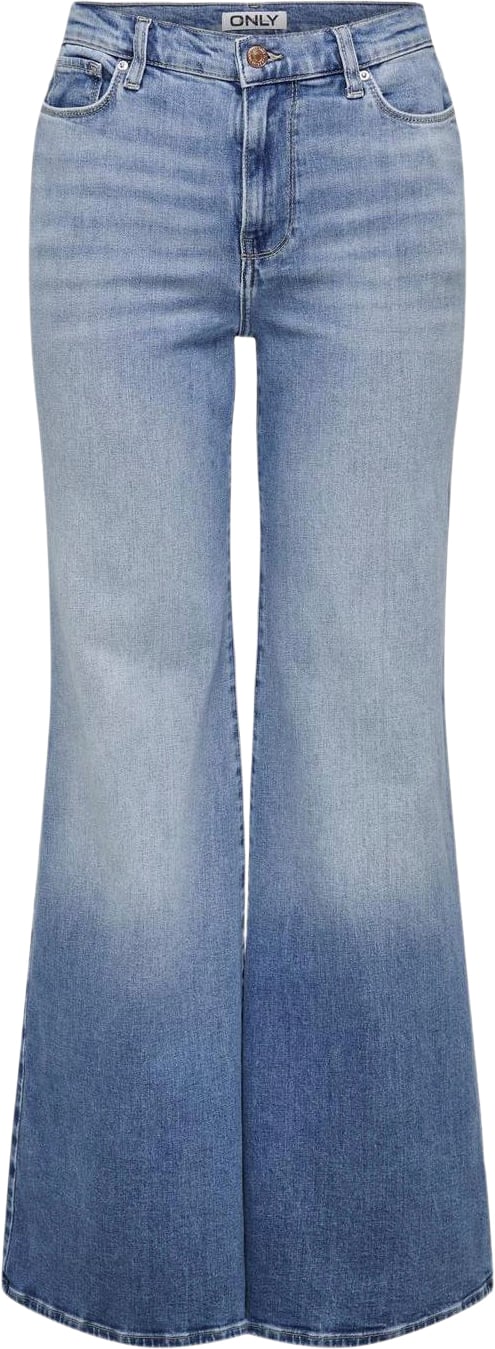 Se ONLY Onlpatricia HW WD Flared DNM Cro265 Kvinde Blå Flared Jeans Str "29/""30" - hos Magasin ved Magasin