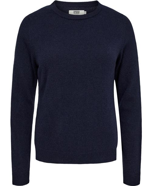 Magasin du Nord Collection Magasin Myrna 1 RWS Strik Lambswool Kvinde Navy Sweaters Str S Uld