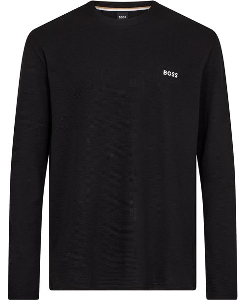 Se BOSS Waffle Lsshirt Mand Sort Sweatshirts Str XL - hos Magasin ved Magasin