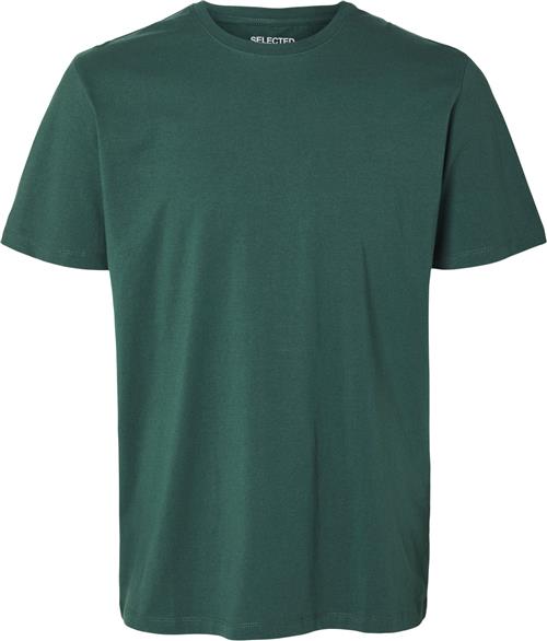 Se Selected Homme Slhaspen SS Oneck TEE Noos Mand Rain Forest Kortærmede T-shirts Regular Fit Str L - hos Magasin ved Magasin