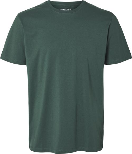 Selected Homme Slhaspen SS Oneck TEE Noos Mand Rain Forest Kortærmede T-shirts Regular Fit Str XXL - hos Magasin