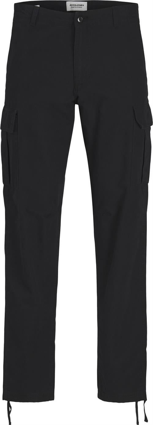 Jack & Jones Jpstkane Jjbarkley Cargo Pant Noos Mand Sort Cargo Bukser Relaxed Fit Str "30/""32" - hos Magasin