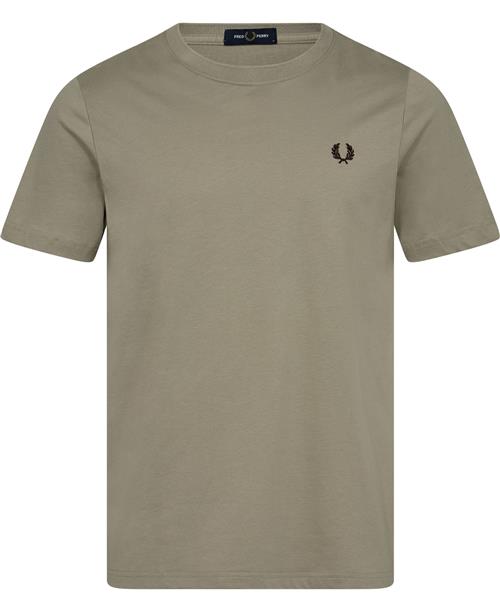 Fred Perry M1600 Mand Warm Grey/brick Kortærmede T-shirts Str XL - Bomuld hos Magasin