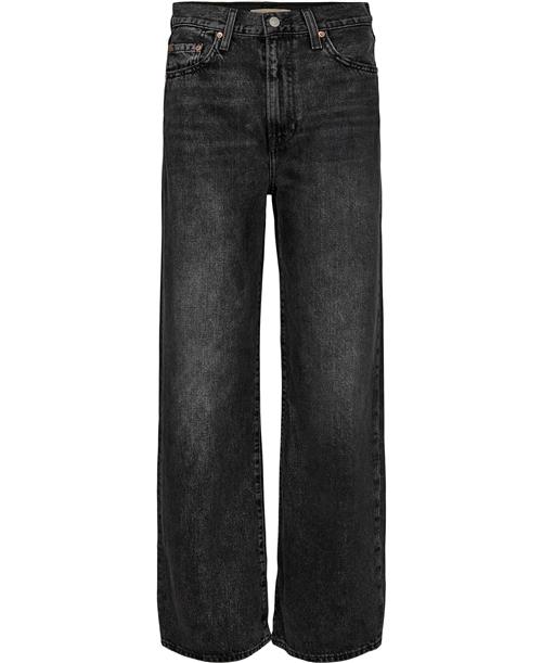 Se Levi's Ribcage Wide LEG H223 Swipe UP Kvinde Sort Wide Jeans Str W29 / L34 - hos Magasin ved Magasin