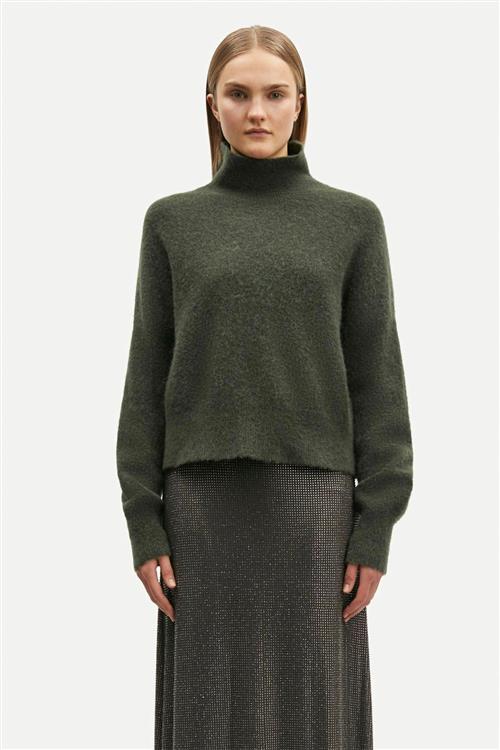 Se Samsøe Samsøe Nola tn 7355 Kvinde Forest Night Sweaters Str L - hos Magasin ved Magasin