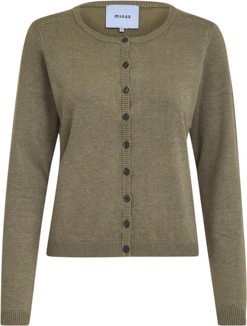 Se Minus Msnew Laura Knit Cardigan Kvinde Gothic Olive Melange Cardigans Str XS - hos Magasin ved Magasin