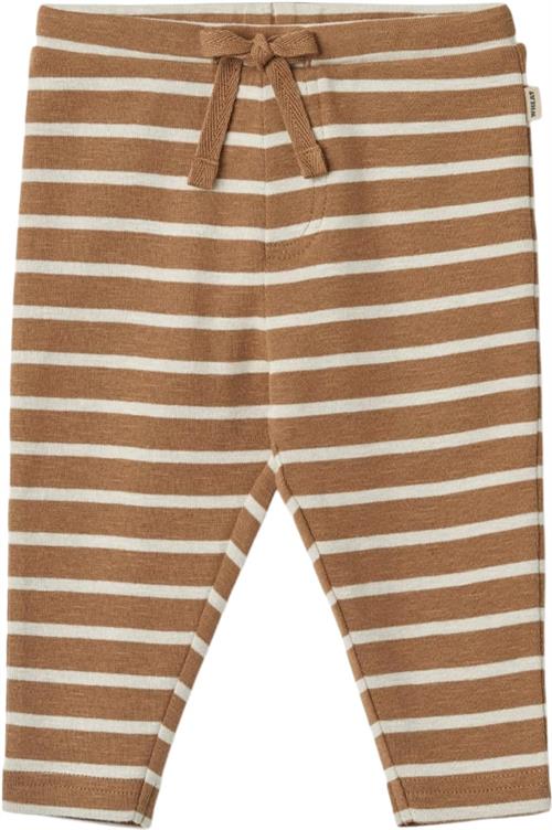 Wheat Jersey Bukser Manfred Str 62/3m - Caramel Stripe Bukser Bomuld hos Magasin