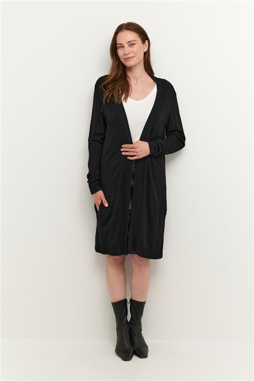 Culture Cuannemarie Long Cardigan Kvinde Black Cardigans Str L - hos Magasin