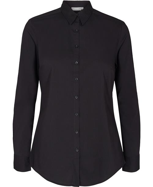 Fransa Zashirt 1 Shirt Solid Kvinde Black Langærmede Skjorter Regular Fit Str XS - hos Magasin