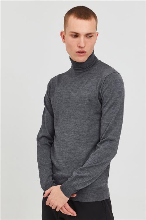 Se Casual Friday Cfkonrad Merino Roll Neck Knit Mand Pewter Mix Turtlenecks Str S Merino - hos Magasin ved Magasin