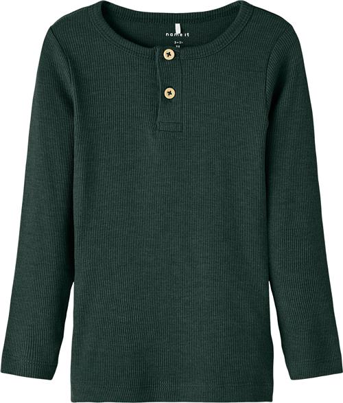 Name It Nmmkab LS TOP Noos Str 92 - Pine Grove/melange Langærmede T-shirts hos Magasin