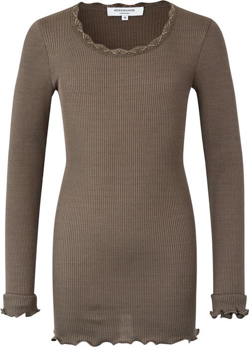 Se Rosemunde Silk Tshirt w/ Lace Str 16 - Falcon Langærmede T-shirts hos Magasin ved Magasin