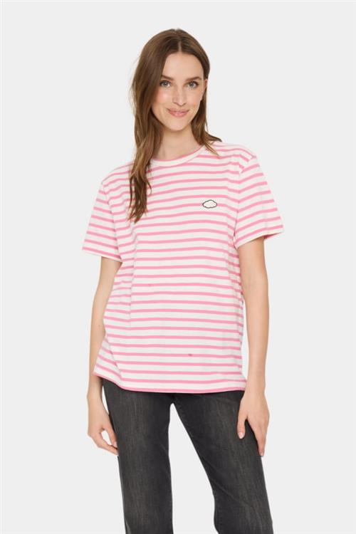 Saint Tropez Ganikasz Tshirt Kvinde Chateau Rose Kortærmede T-shirts Regular Fit Str XL - hos Magasin