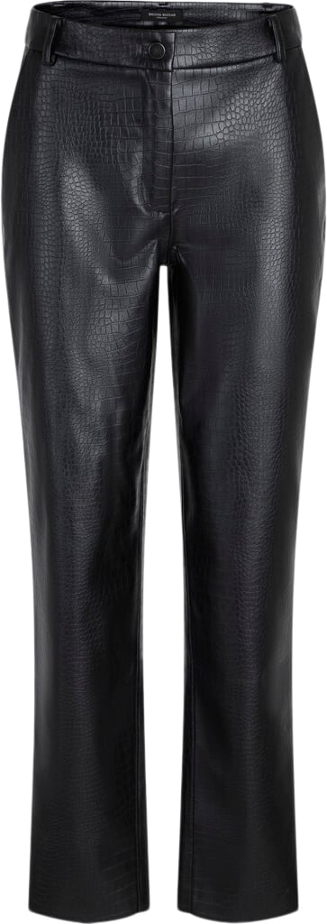 Se Bruuns Bazaar Crocobbdagga Pants Kvinde Black Læderbukser Str 40 - Polyester hos Magasin ved Magasin