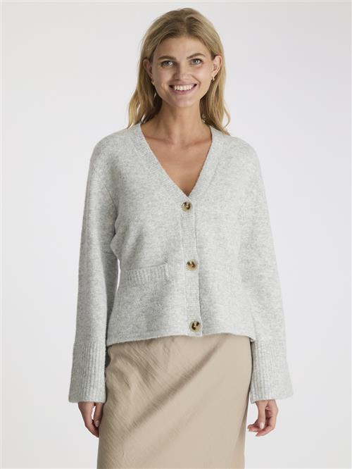 Se Neo Noir Pixie Knit Cardigan Kvinde Light Grey Melange Cardigans Str 42 - Akryl hos Magasin ved Magasin