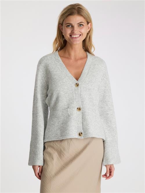 Se Neo Noir Pixie Knit Cardigan Kvinde Light Grey Melange Cardigans Str 36 - Akryl hos Magasin ved Magasin