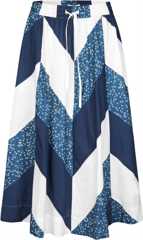 Lollys Laundry Bristolll Skirt Kvinde Blue Midi Nederdele Str XL - hos Magasin