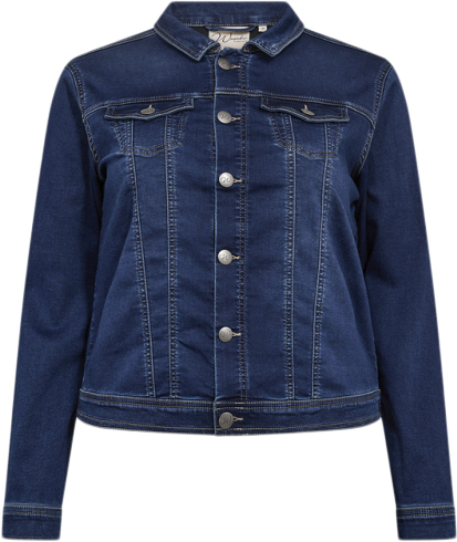 Wasabiconcept Curvy Wasummer 4 Jakke Mørk Denim Kvinde 2494 Mørk Denim Denimjakker Str 42/44 Denim - hos Magasin