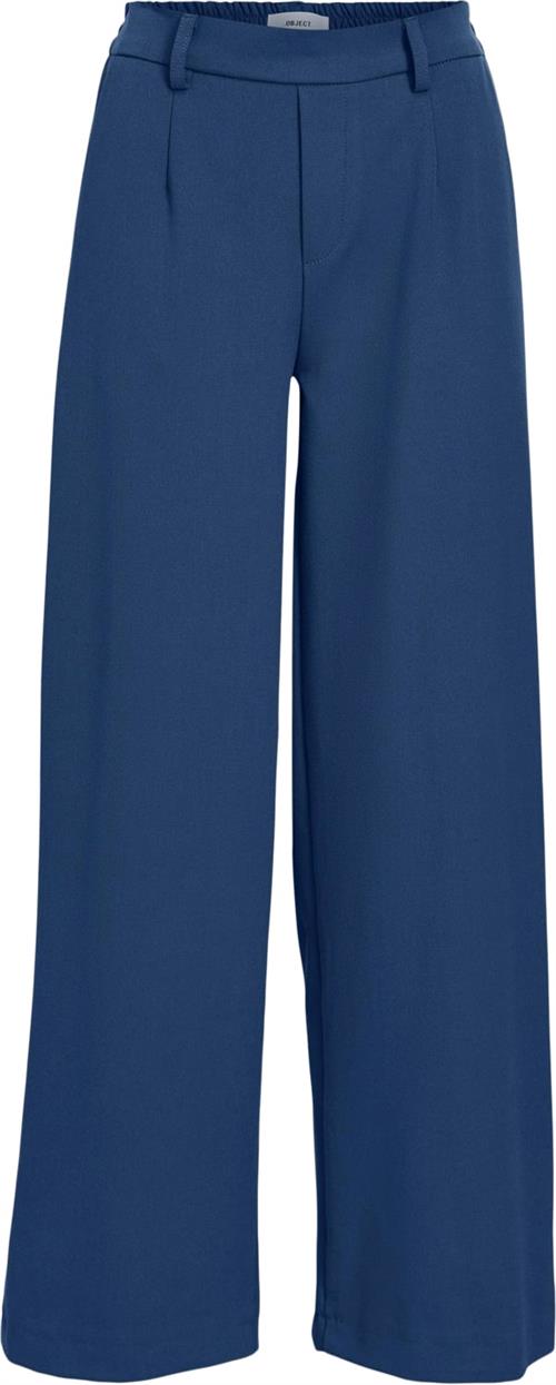 Object Objlisa Wide Pant Noos Kvinde Dark Denim Bukser Med Brede Ben Str 38 - hos Magasin