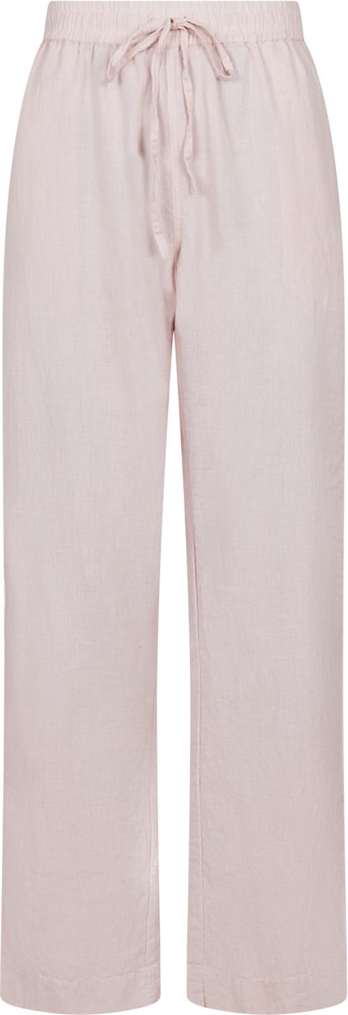 Neo Noir Sonar Linen Pants Kvinde Rose Smoke Bukser Med Lige Ben Str 36 - hos Magasin