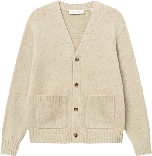 Les Deux Gary Fleck Wool Cardigan Mand Light Sand Cardigans Str XL - Uld hos Magasin