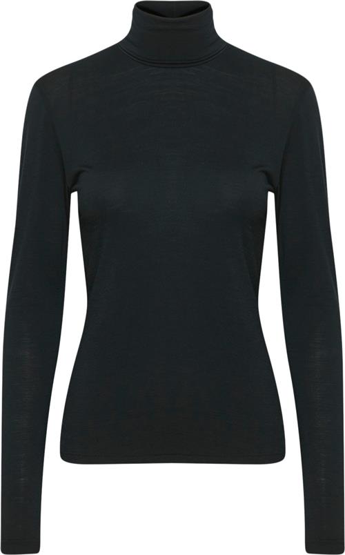 Gestuz Sividagz Wool Rollneck Noos Kvinde Black Rullekraver Str XS - hos Magasin